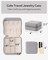 Travel Jewelry Box, Small Jewelry Travel Organizer Case Valentine's Gift for Girls-Women - Grey